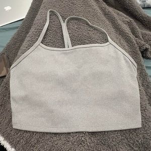 alo, ribbed, tank top, gray, size small, perfect condition